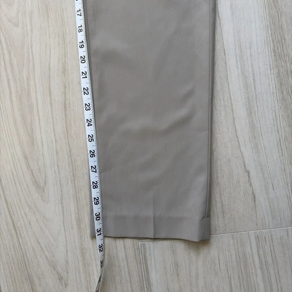 Slim Flex Men’s Chino Pants Tapered Flat Front  29x32 Khaki  Stretch Dress